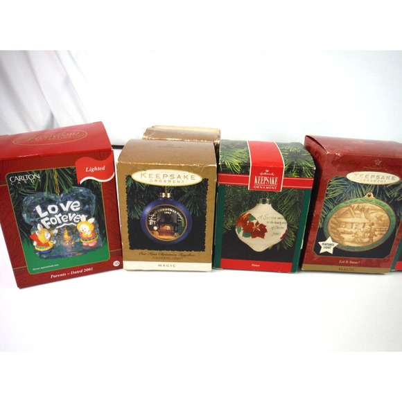 14 Vtg Hallmark Ornaments Our 1st And Baby's First Christmas And More - Picture 3 of 4